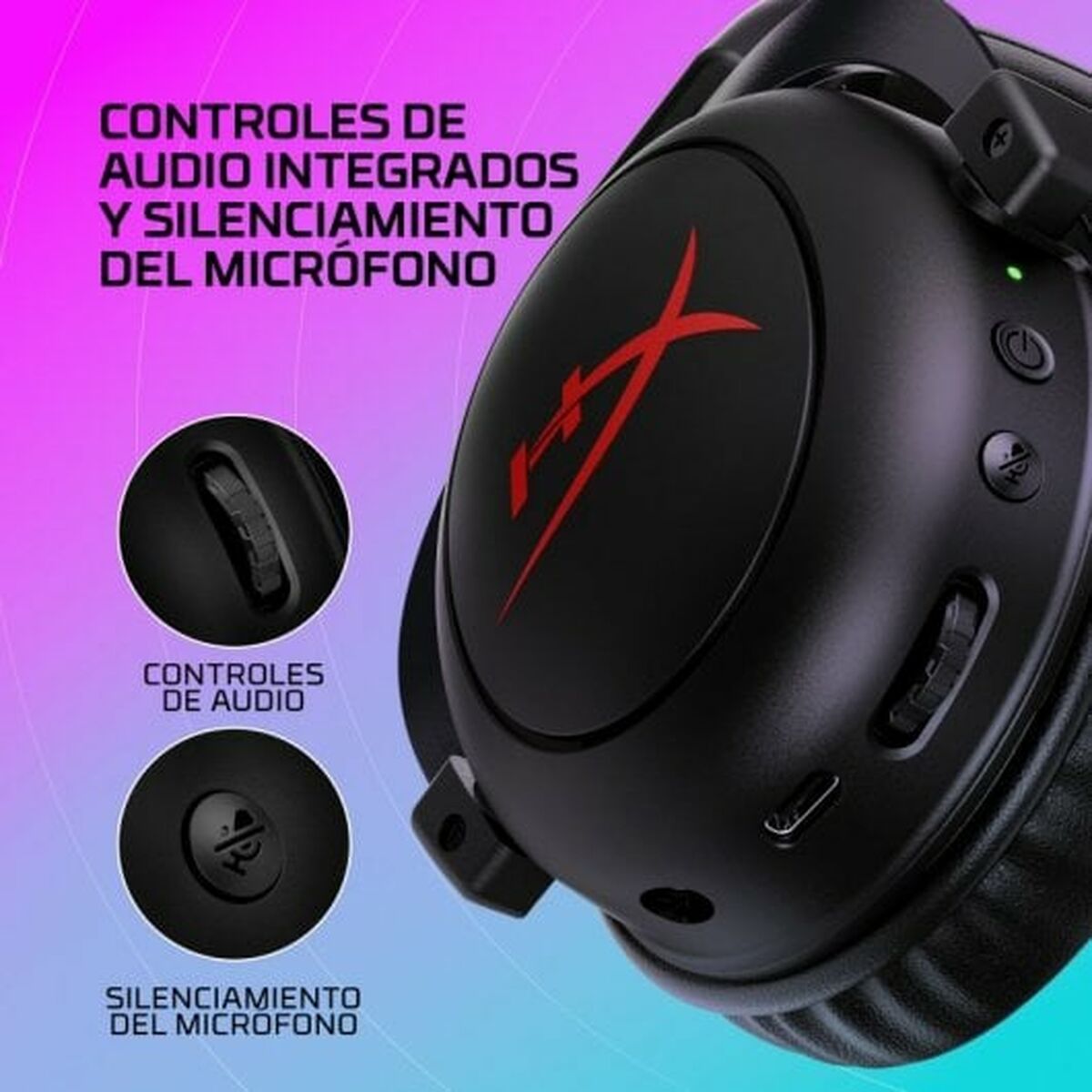 Auricolari con Microfono HyperX 6Y2G8AA Nero